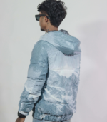 COLDBREAK Funnel Collar Tie Dye Puffer Coat